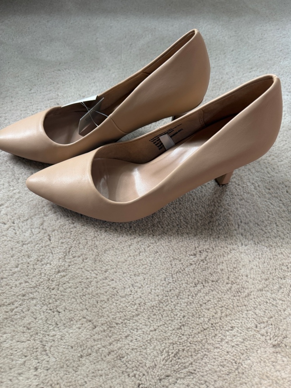 Pointed Toe Nude Pumps - Picture 4 of 8